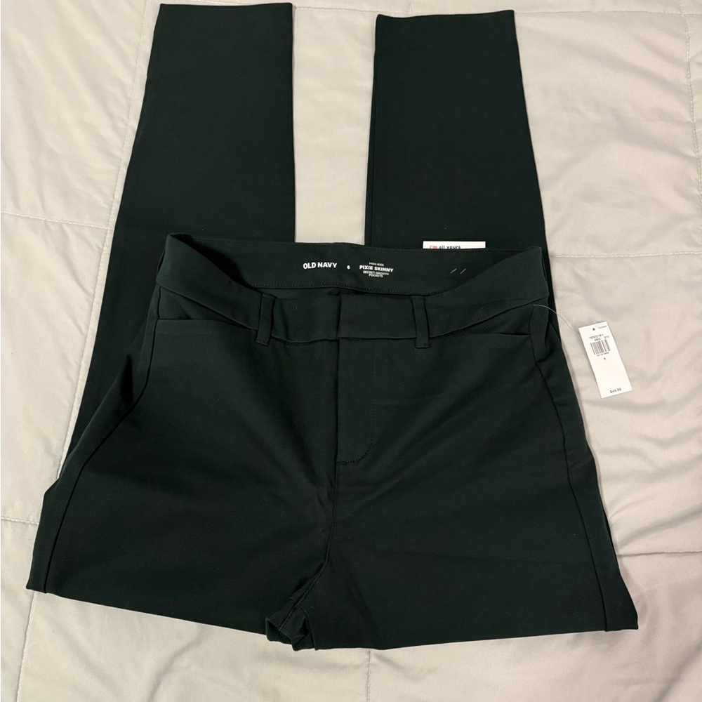 ✨ Old Navy Pixie Skinny Ankle Pants – Dark Green - Size 6 NWT